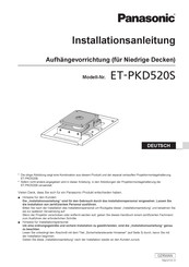 Panasonic ET-PKD520S Installationsanleitung
