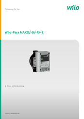 Wilo Para MAXO-Z Einbau- Und Betriebsanleitung