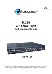 Cabletech URZ0132 Bedienungsanleitung