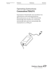 Endress+Hauser Commubox FXA291 Bedienungsanleitung