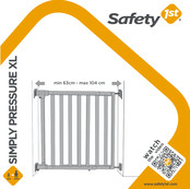 Safety 1st SIMPLY PRESSURE XL Gebrauchsanweisung Und Garantie