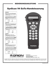 Orion SynScan V4 GoTo Bedienungsanleitung