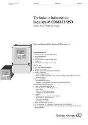 Endress+Hauser Liquisys M COM253 Technische Information