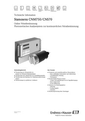 Endress+Hauser Stamosens CNM750 Technische Information