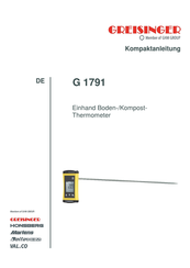GHM Greisinger G 1791 Kompaktanleitung