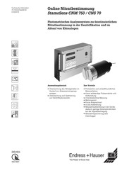 Endress+Hauser Stamosens CNS70 Technische Information
