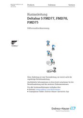 Endress+Hauser Deltabar S FMD77 Kurzanleitung