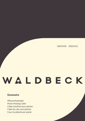 Waldbeck Greenwire Bedienungsanleitung
