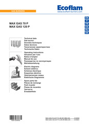 Ecoflam MAX GAS 120 P Bedienungsanleitung