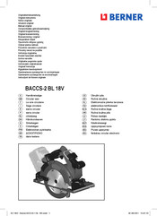 Berner BACCS-2 BL 18V Originalbetriebsanleitung