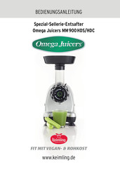 Keimling Naturkost Omega Juicers MM900HDS Bedienungsanleitung