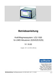 wilhelm LCU 1020 Betriebsanleitung