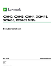 Lexmark CX943 Benutzerhandbuch