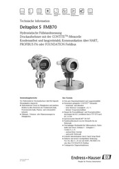 Endress+Hauser Deltapilot S FMB70 Technische Information