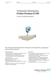 Endress+Hauser Proline Promag H 300 Technische Information