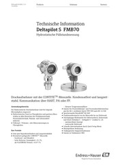 Endress+Hauser Deltapilot S FMB70 Technische Information