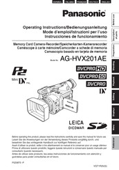 Panasonic LEICA DICOMAR AG-HVX201AE Bedienungsanleitung