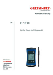 Ghm GREISINGER G 1610 Kompaktanleitung
