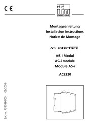 IFM Electronic AS-Interface AC2220 Montageanleitung