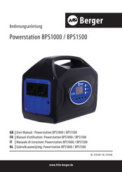 Berger Powerstation BPS1000 Bedienungsanleitung