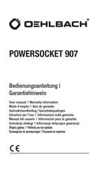 Oehlbach 907 Powersocket Bedienungsanleitung, Garantiehinweis