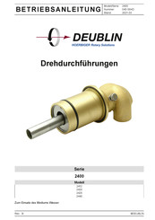 Deublin 2400-Serie Betriebsanleitung