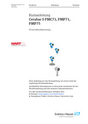 Endress+Hauser Cerabar S PMP75 Kurzanleitung