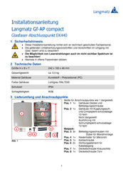 Langmatz EK440 Installationsanleitung