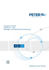 Peter Electronic VersiDrive i E3S Serie Montage- Und Inbetriebnahme Anleitung