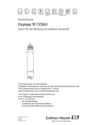 Endress+Hauser Oxymax W COS61 Kurzanleitung