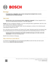 Bosch PKS 18 Li Kurzanleitung
