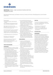 Emerson NEOTECHA SAPRO Einbauvorschriften