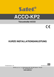 Satel ACCO-KP2 Kurze Installationsanleitung