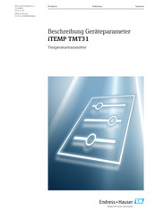 Endress+Hauser iTEMP TMT31 Beschreibung