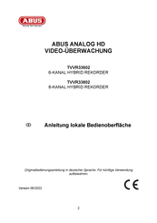 Abus TVVR33802 Anleitung
