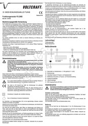 VOLTCRAFT FG 250D Bedienungsanleitung
