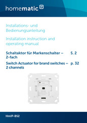 eQ-3 homematic IP HmIP-BS2 Installations- Und Bedienungsanleitung