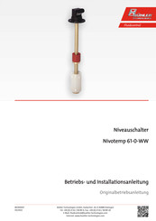 Bühler technologies Nivotemp 61-0-WW Betriebs Und Installationsanleitung
