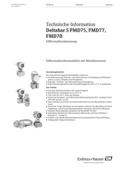 Endress+Hauser Deltabar S FMD77 Technische Information