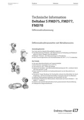 Endress+Hauser Deltabar S FMD77 Technische Information