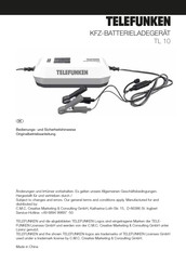 Telefunken TL 10 Bedienungs- Und Sicherheitshinweise Originalbetriebsanleitung