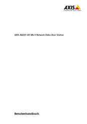 Axis Communications A8207-VE Mk II Benutzerhandbuch