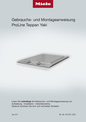 Miele ProLine Teppan Yaki CS 1327 Gebrauchs- Und Montageanweisung