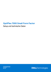 Dell OptiPlex 7000 Small Form Factor Einrichtung Und Technische Daten