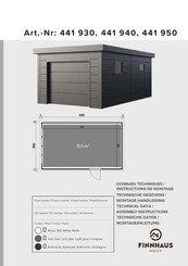 Wolff Finnhaus 441 930 Technische Daten - Montageanleitung