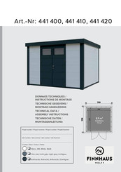 Wolff Finnhaus 441 400 Technische Daten - Montageanleitung