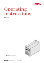 Fronius Acerios Bedienungsanleitung