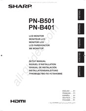 Sharp PN-B401 Installationsanleitung