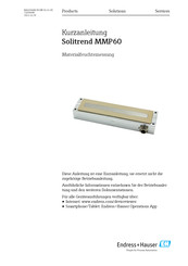 Endress+Hauser Solitrend MMP60 Kurzanleitung