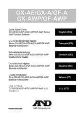 A&D GX-2003AWP Schnellstartanleitung